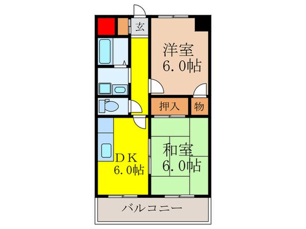 セゾン木川の物件間取画像